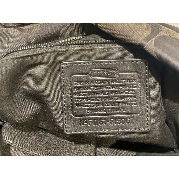 VNTG Coach Madison Maggie Bag Drk Brwn Signature C Hobo 14" x 9" x 4" - Picture 14 of 16